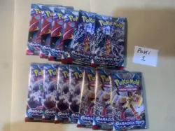 13 Pokemon Scarlet & Violet Paradox Rift: Booster Packs (10 Cards Each) New - Image 1