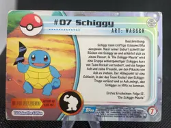 Schiggy Pokemon Topps 1. TV Animation Edition 1995 1st Series Nintendo #07 - Image 5
