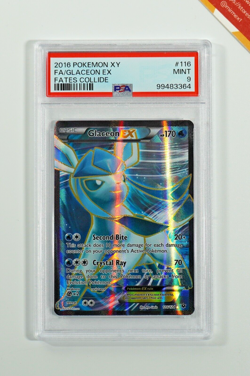 Pokemon PSA 9 Glaceon EX #116 Full Art Fates Collide 2016 English - Image 1