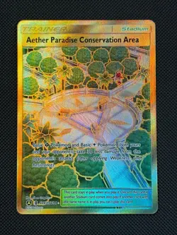 Aether Paradise Conversation Area SV87/SV94 FULL ART Pokemon Card Hidden Fates 2 - Image 1