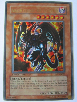 Yugioh! Archfiend Of Gilfer Jmp-En003 Ultra Rare Damaged Play!! - Image 1