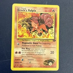 Brock's Vulpix 37/132 Gym Challenge Regular Near Mint Condition Pokemon Card Nm - Image 1