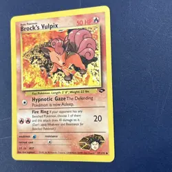 Brock's Vulpix 37/132 Gym Challenge Regular Near Mint Condition Pokemon Card Nm - Image 2