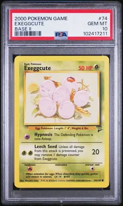 Pokemon Base 2 # 74 Exeggcute PSA 10 Card GEM MINT Trusted Seller Free Shipping! - Image 1