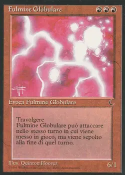 x1 MTG CARD Ball Lightning (Renaissance, Rare, Italian, 1995) MTG - Image 1