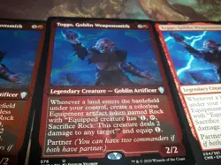 (3 FOIL Etched) x1x Toggo, Goblin Weaponsmith (CMR) Commander Legends MtG - Image 4