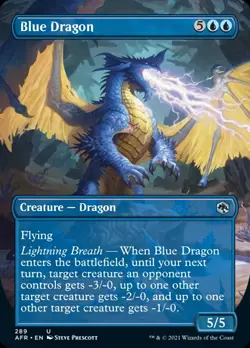 MTG Blue Dragon (Borderless Alternate Art) [Dungeons & Dragons: Adventur - Image 1