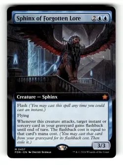 Sphinx of Forgotten Lore (Extended Art) Foundations 457 Near Mint - Image 1