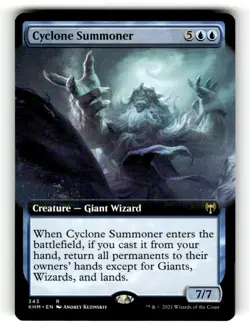 Cyclone Summoner (Extended Art) Kaldheim 343 Near Mint - Image 1