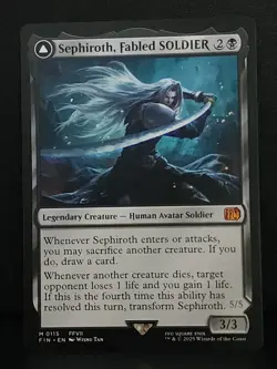 Magic The Gathering Final Fantasy Sephiroth, Fabled SOLDIER M 0115 Mint Non Foil - Image 1