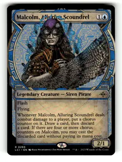 Malcolm, Alluring Scoundrel (Showcase) The Lost Caverns of Ixalan 293 Near Mint - Image 1