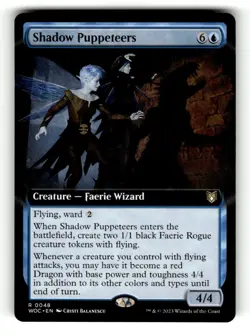 Shadow Puppeteers (Extended Art) Commander: Wilds of Eldraine 48 Near Mint - Image 1