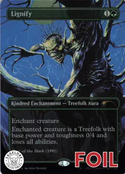 MTG Lignify (Rainbow) (2192) | NM Foil | Secret Lair Iron Maiden {SLD} - Image 1