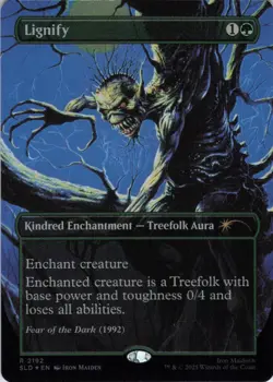 MTG Lignify (Rainbow) (2192) | NM Foil | Secret Lair Iron Maiden {SLD} - Image 2
