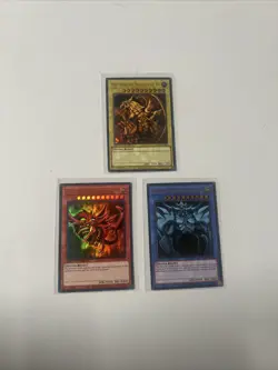 ***EGYPTIAN GOD SET*** SLIFER OBELISK RA LC01 ULTRA RARE LIMITED NM YUGIOH - Image 1