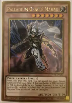 YuGiOh Palladium Oracle Mahad Gold Rare 1st Edition MVP1-ENG53 - Image 1