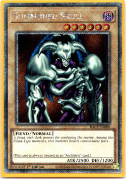 Summoned Skull - RA03-EN086 - Platinum Secret Rare - 1st Edition Yugioh - Image 1