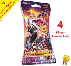 4 x Wild Survivors Sealed Blister Booster 9 Card Pack YuGiOh YU-GI-OH! TCG - Image 1
