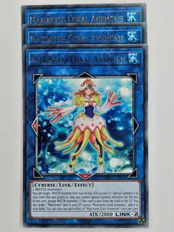 Yu Gi Oh - 3x LED9-EN041 Marincess Coral Anemone - Rare - Image 1
