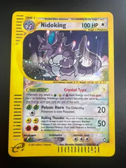 Nidoking - 150/147 - Pokemon Aquapolis Holo Crystal Card NM - Image 1