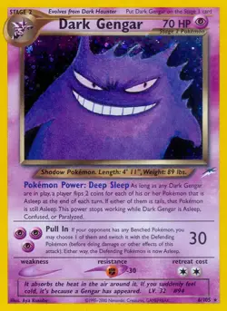 Dark Gengar - 6/105 - Pokemon Neo Destiny Unlimited Holo Rare Card WOTC NM - Image 1