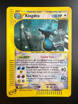 Kingdra - 148/147 - Pokemon Aquapolis Holo Crystal Card LP - Image 1