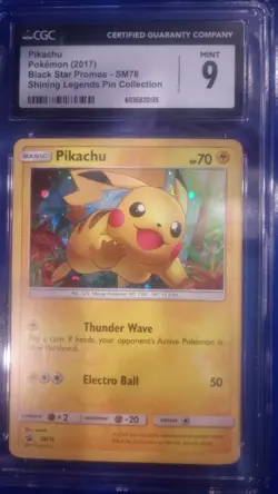 Pikachu SM76 Blackstar Promo Holo Rare Card CGC 9 - Image 1
