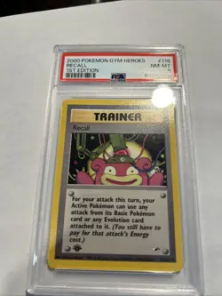 Pokemon Gym Heroes #116 - Recall - NM-MT - 1st Edition - GMA 8 POKEMON CARD - Image 2