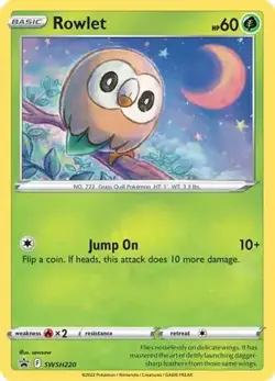 Rowlet - SWSH220 - Pokemon Sword & Shield Promo Ultra Rare Holo Card NM - Image 1