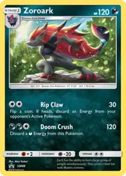 Zoroark - SM89 - Pokemon Sun & Moon Promo Holo Rare Card NM - Image 1