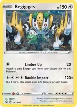 Regigigas - SWSH247 - Pokemon Sword & Shield Promo Ultra Rare Holo Card NM - Image 1
