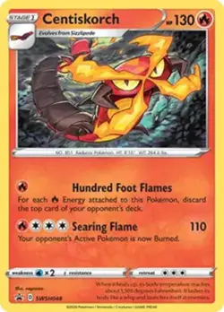 Centiskorch - SWSH048 - Pokemon Sword & Shield Promo Ultra Rare Holo Card NM - Image 1