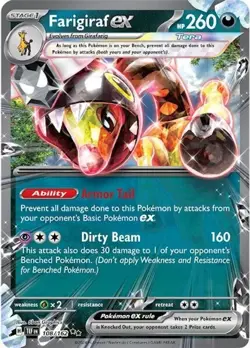 Farigiraf ex - 108/162 - Pokemon Temporal Forces Ultra Rare Card NM - Image 1
