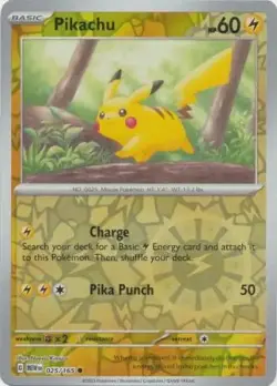 Pikachu - 025/165 - Pokemon 151 Ultra Reverse Holo Rare Card NM - Image 1