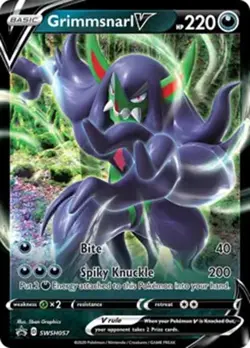 Grimmsnarl V - SWSH057 - Pokemon Sword & Shield Promo Ultra Rare Holo Card NM - Image 1