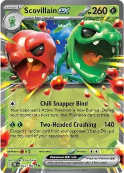 Scovillain ex - 022/162 - Pokemon Temporal Forces Ultra Rare Card NM - Image 1