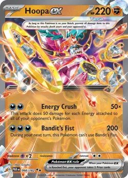 Hoopa ex - 098/182 - Pokemon Paradox Rift Ultra Rare Card NM - Image 1