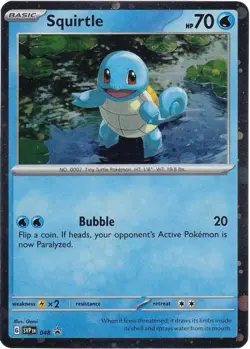 Squirtle - SVP048 - Pokemon Scarlet & Violet Promo Ultra Rare Holo Card NM - Image 1