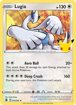 Lugia - 022/025 - Pokemon Celebrations Holo Rare Card NM - Image 1