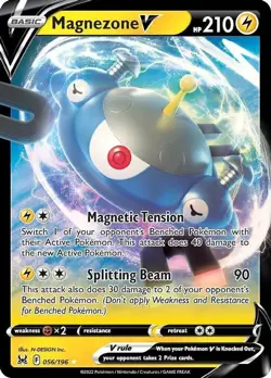 Magnezone V - 056/196 - Pokemon Lost Origins Sword & Shield Ultra Rare Card NM - Image 1