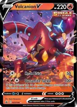 Volcanion V - 025/198 - Pokemon Chilling Reign Sword & Shield Ultra Rare Card NM - Image 1