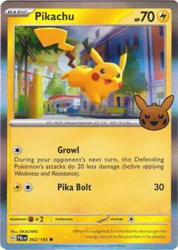 Pikachu - 062/193 - Pokemon Paldea Evolved Halloween Promo Card NM - Image 1
