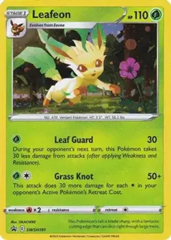 Leafeon - SWSH191 - Pokemon Sword & Shield Promo Ultra Rare Holo Card LP - Image 1