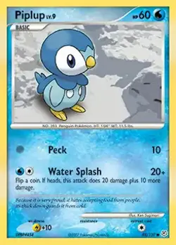Piplup - 93/130 - Pokemon Diamond & Pearl Non-Holo Card NM - Image 1