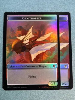 MTG Bird (002) // Ornithopter Double-sided Token Foil x2 DMU NM - Image 2