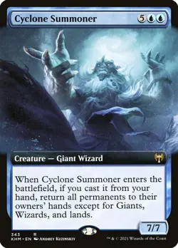 Magic the Gathering (mtg): KHM: Cyclone Summoner - Rare - Full Art - Image 1