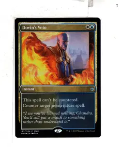 MTG SkeenAB Dovin's Veto FNM-PROMO FOIL from War of the Spark. NM. - Image 1
