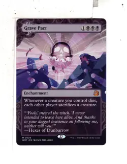 MTG SkeenAB Grave Pact BORDERLESS from WOE. NM. - Image 1