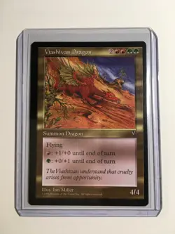 MTG Viashivan Dragon Visions LP Lightly Played English MTG Magic the Gathering - Image 3