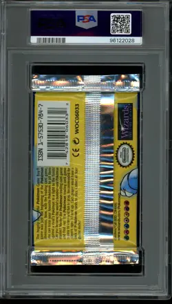 PSA 10 GEM MINT Pokemon Shadowless Base Set Pack Short Crimp Blastoise 1999 - Image 2